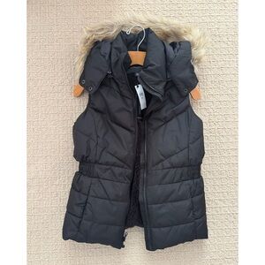 Banana Republic Faux Fur Puffer Quilted Vest